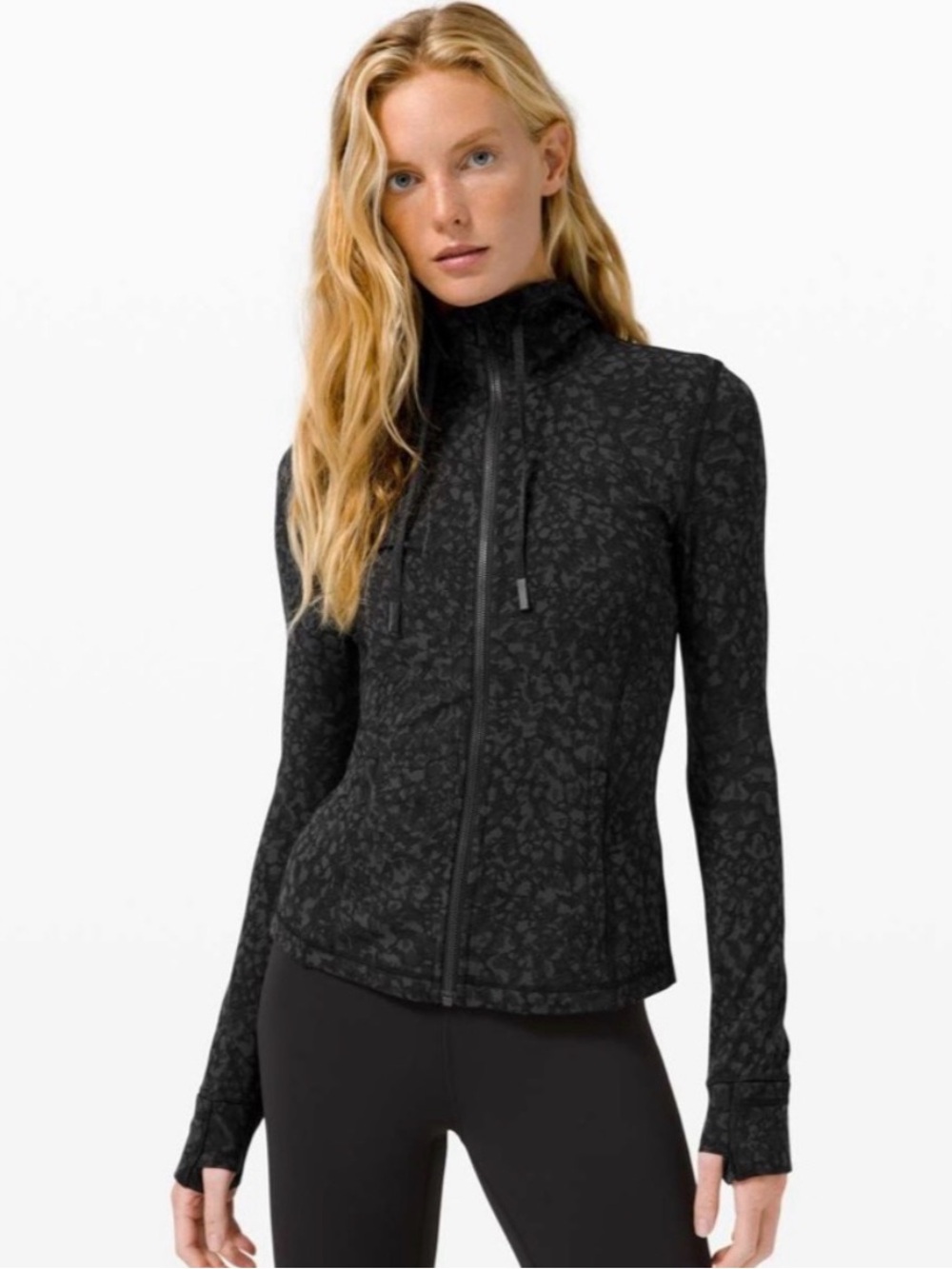 Lululemon Hooded Define Jacket Nulu Intertwined Camo Deep Coal Size 4